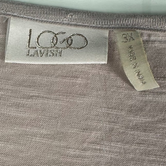 New LOGO Lavish Lori Goldstein Tank Top Shirt 3X 22 24 Pink Ombre Rhinestone - Picture 4 of 6